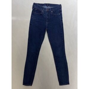 J Crew Midrise Skinny‎ Jeans Womens Size W26xL26 Dark Wash